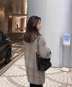 トレンチコート | レディース ラシャコート 暖かいアウター ゆったり テーラードジャケット冬物 通勤通学 グレンチェック 中綿入り チェックコート