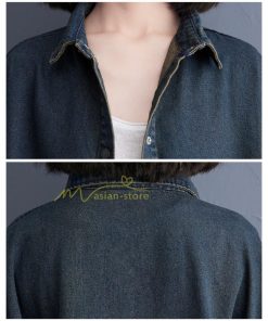 デニムコート | デニムジャケット デニムシャツ レディース ロング丈コート ゆったり ジージャン アウター カジュアル お出かけ 春秋物 ワンピース 着痩せ 20代30代40代50代