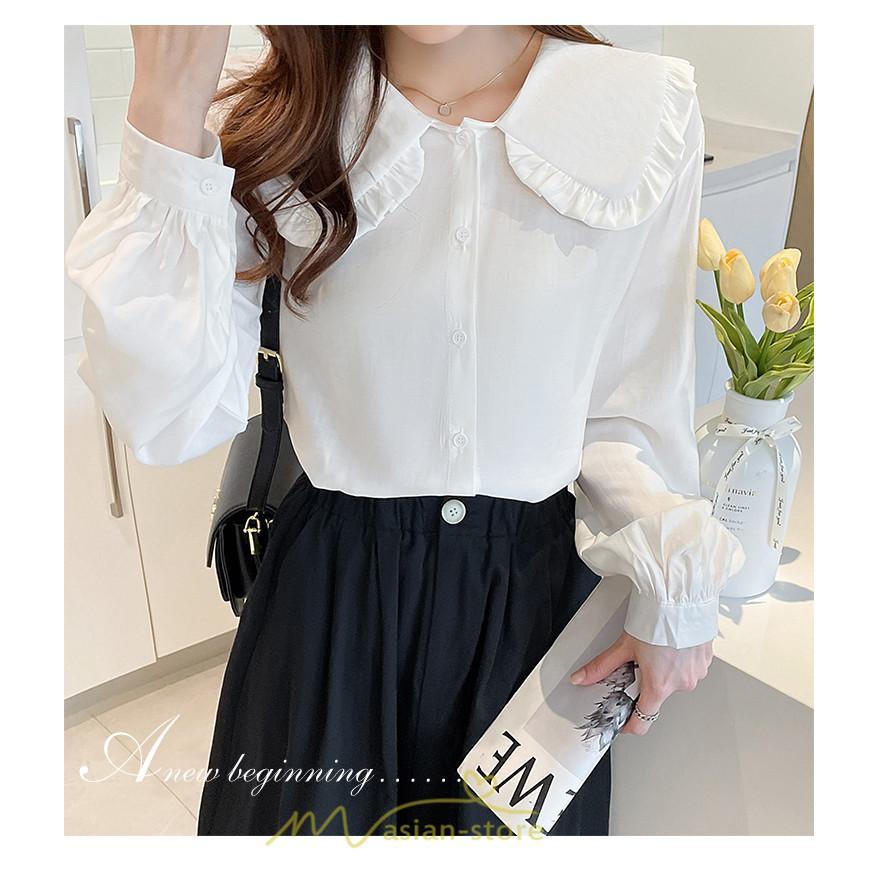 シャツ・ブラウス | ブラウス レディース 長袖 50代 白 シャツ ゆったり トップス きれいめ フォーマル ベージュ 通勤 通学 オフィス 40代 OL 上品 30代 フェミニン 20代