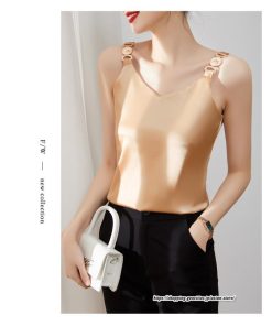 キャミソール タンクトップ | キャミソール サテン インナー レディース 重ね着 キャミ サテン生地 下着 肌着 ノースリーブ 光沢感のあるキャミソール 春 滑らかな手触り トップス 夏 秋