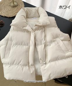 コート・ジャケット | アウター ダウンベスト ベスト ノーカラー レディース おすすめ シンプル 軽量 あったか 防寒 細身 コットン 2022新作 アウター 秋冬 着痩せ