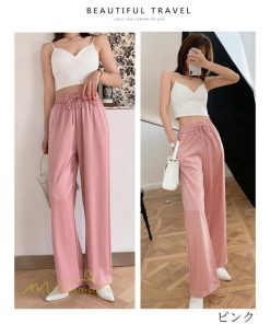 ワイドパンツ | レディース パンツ ボトムス ズボン 春夏 インスタ映え ガウチョパンツ 体型カバー 着やせ ロングパンツ 美脚 カジュアル お洒落 ハイウエスト