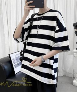 Tシャツ | カットソー 半袖トップス メンズボーダー カジュアル クルーネック ゆったり 夏新作 夏服 シンプル おしゃれ 大きいサイズ 5分袖