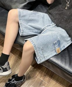 ハーフパンツ ショート | 夏パンツ デニム メンズ サマーパンツ パンツ ワイドパンツ シンプル ウエストゴム 20代 30代 お出かけ ハーフパンツ ジーパン 夏新作 ショートパンツ ジーンズ