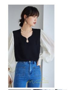 シャツ・ブラウス | ブラウス シャツ レディース 40代 上品 ブラウス きれいめ 通勤 OL ビジネス ゆったり 黒 白 トップス 30代 50代 20代 カジュアル 着痩せ　 切り替え