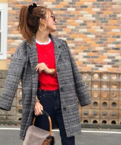 トレンチコート | グレンチェック チェスターコート レディース 冬 千鳥柄コート 中綿コート