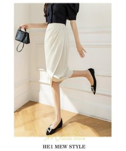 スカート | スリット入り 膝下 ひざ下 レディース ボトムス オフィス カジュアル 美脚 セクシー スリット 黒 ベージュ 脚長 ピンク ハイウエスト 通勤 春夏秋冬 OL