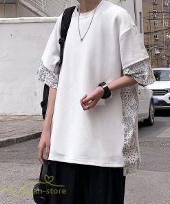 Tシャツ | メンズ 半袖 シンプル 半袖tシャツ クルーネック カジュアル 重ね着風 切り替え カッコウイイ 夏新作 カットソー ゆったり 20代 40代 体型カバー 30代