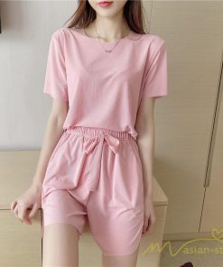 パジャマ ルームウェア | パジャマ レディース 夏 半袖 ルームウェア 涼しい 部屋着 ナイトウェア 寝間着 柔らかく軽い薄手の快適Tシャツパジャマ 薄手パジャマ 部屋着 上下セット