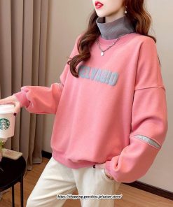 パーカー | トレーナー レディース トップス スウェット 裏起毛 長袖 暖か ハイネック おしゃれ カジュアル ゆったり カジュアル 長袖トレーナー 大人 冬 着痩せ 秋新作