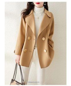 コート・ジャケット | テーラードジャケット レディース コート アウター 長袖 ミディアム丈 羽織り 春 秋 冬 無地 カジュアル ラシャ ダブルブレスト 秋 冬 あったか 通勤 通学