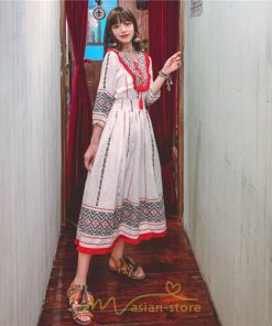 マキシ | ワンピース 夏 レディース リゾート きれいめ 夏ワンピ ファッション エスニック 幾何学柄 ウエストゴム レトロ サマーワンピース ロング 海外旅行 上品 夏服