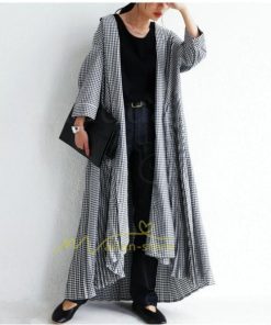 マキシ | ワンピース レディース ワンピ おしゃれ きれいめ 40代 50代 ロング丈 着痩せ 長袖 ゆったり 体型カバー カジュアル 20代30代 送料無料 カーディガン チェック柄