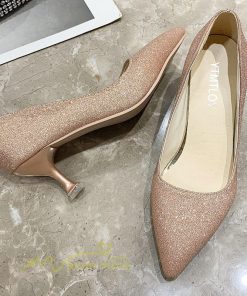パンプス | レディース 疲れにくい ミドルヒール ポインテッドトゥ カジュアル アウトドア 痛くない 美脚 キラキラ 結婚式 人気 靴 春 宴会 シューズ パーティー