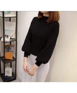 ニット・セーター | ニット レディース ショート丈 パフスリーブ セーター トップス 可愛い 通学通勤 インナー ニットセーター 柔らかい 秋冬 ストレッチ パフスリーブニット