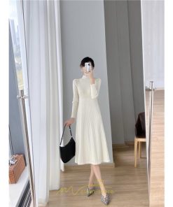 ニットワンピース | レディース 冬 きれいめ ニットフレア ロング おしゃれ タートルネック 秋冬 送料無料 通勤 可愛い おしゃれ デート 20代30代40代50代