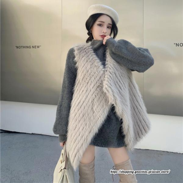 ベスト | ボリュームフェイクファーファー毛皮レディース 冬 フェイクファー 毛皮コート アウター ノースリーブ ふわふわ 前開き 秋冬 ジレ