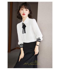 シャツ・ブラウス | ブラウス 長袖 レディース おしゃれ トップス シフォンブラウス オフィス 通勤 ゆったり 体型カバー 秋服 リボン 着痩せ オシャレ お出かけ 可愛い 上品