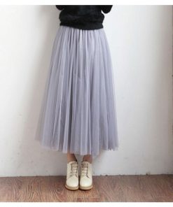 スカート | ロングチュールハイウエストフレアレディース 無地 きれいめ ウエストゴム 通勤通学 可愛い S M L 上品 着痩せ