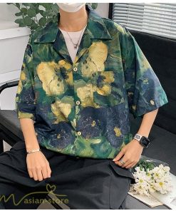 シャツ | ライトアウター メンズ メンズサマープリント カッコウイイ 夏服 新作 カジュアル レトロ風 上品 ワイドゆったり 大きいサイズ