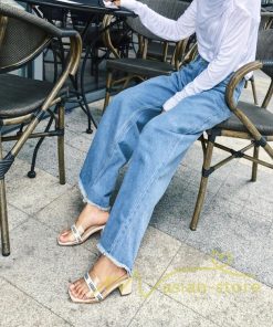 在庫ある | 短納期デニムワイドパンツ レディースボトムスジーンズ 九分丈パンツ デニムボトムス デニムパンツ 春夏秋 薄手 ゆったり 通学通勤 着痩せ ハイウエスト OL 無地