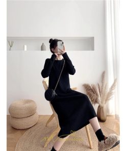 ニットワンピース | レディース 冬 きれいめ ロング おしゃれ 秋冬 長袖 送料無料 可愛い 上品 秋冬コーデ 小柄 萌え袖 20代30代40代50代 がーりー