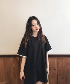 tシャツ・カットソー | Tシャツ 半袖 レディース カットソー バックギャザー トップス ビッグティーシャツ 2019春夏新作 大人気 ロングティーシャツ 可愛い シンプル ゆったり