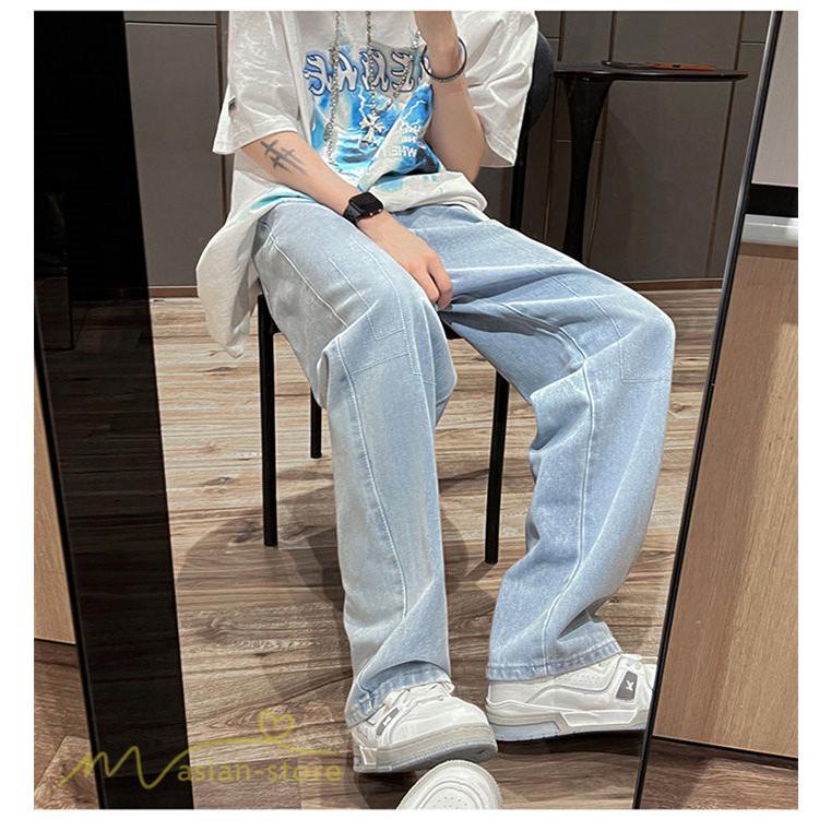 ジーンズ、デニムパンツ | デニムパンツ メンズ ジーンズ ジーンズ 夏新作 ゆったり ワイドパンツ ガウチョ 大きいサイズ 2XL 春 夏 メンズスタイル カジュアル サマーパンツ パンツ 秋