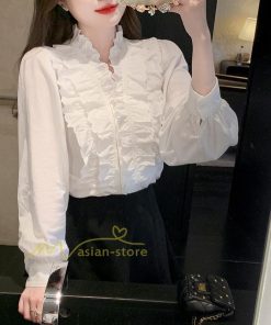 シャツ・ブラウス | ブラウス レディース 長袖 フォーマル 白 オフィス 無地 シャツ ビジネス フリル おしゃれ 入学式 卒業式 上品 お出かけ 面接 カジュアル 20代30代40代 きれいめ
