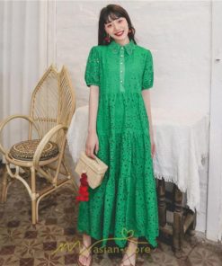 マキシ | リゾートワンピ ビーチウェア リゾート ワンピース レース 夏 秋 大人可愛い リゾート お出かけ 愛されコーデ 流行 お茶会 半袖 女子会 ダンス 学園祭 撮影会