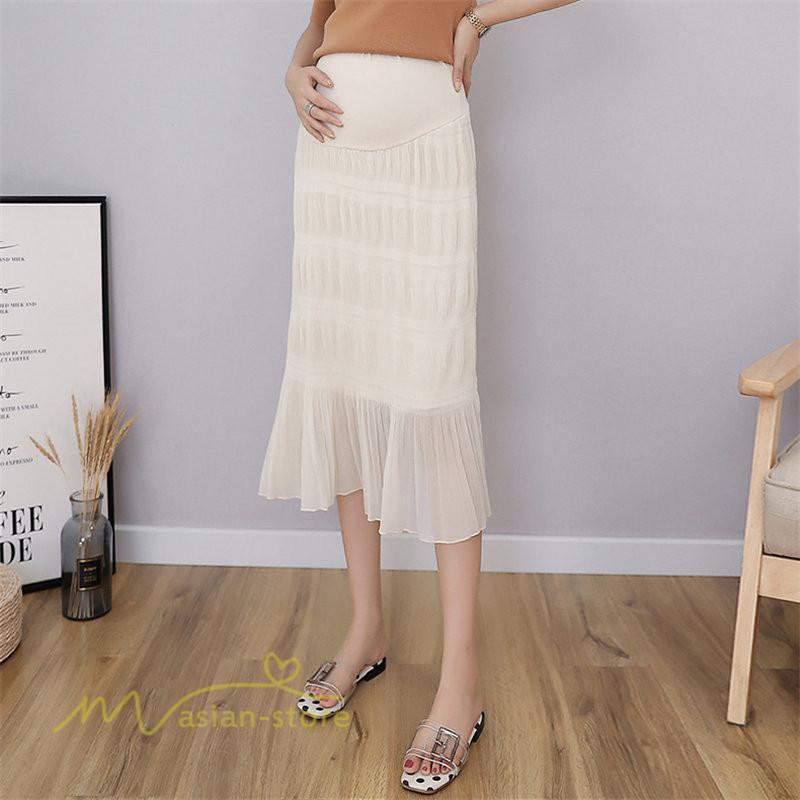 スカート | マタニティレディース Aラインロング丈 マタニティウェア 妊婦服 カジュアル 体型カバー 春 夏 ゆったり マタニティ ウエスト調整