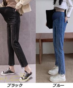 パンツ レギンス | ジーンズ マタニティウェア パンツ デニムパンツ 妊婦 無地 ロングパンツ マタニティパンツ 春 秋 デニム 大きいサイズ 妊婦服 上品 産前 おしゃれ 9分丈