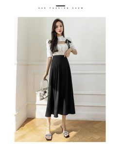 スカート | Aラインレディース 着痩せ 秋 冬 新作 ハイウエスト ロング丈 ウエストゴム 20代 30代 カジュアル OL ビジネス 秋冬 40代 コーデ 50代