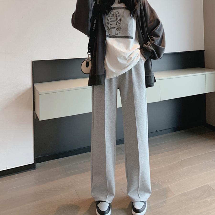 ワイドパンツ | スウエットパンツ 脚長 ストレートパンツ