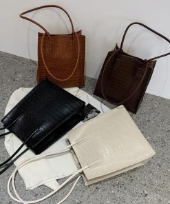 トートバッグ | ポーチ付き クロコダイル柄