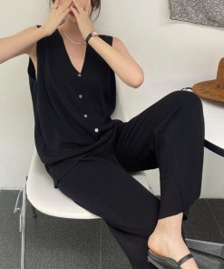 セットアップ | サマーニット冷感タッチ薄手