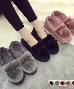 パンプス | 秋冬 レディース 痛くない パンプス ムートン ボア ぺたんこ