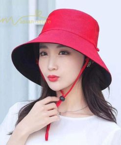 レディース | 帽子 春　夏 Uv 折りたたみ 大きいサイズ つば広 ひも UVカット帽子 風で飛ばない 自転車　サファリ 無地 リバーシブル アウター お出かけ ハット