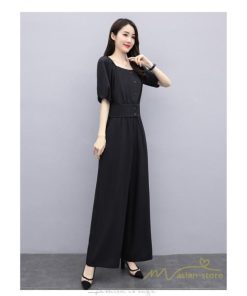 セットアップ | スーツ レディース 半袖 ブラウス パンツ 2点セット 上下 ロングパンツ ワイドパンツ ボトムス 大きいサイズ カジュアル レディース ゆったり