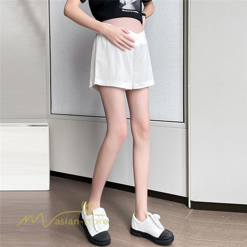 パンツ レギンス | マタニティパンツ ショート丈 レディース サマーパンツ 夏 薄手 ワイドパンツ 着痩せ ゆったり おしゃれ カジュアル 柔らか 上品 妊婦服 ウエスト調整 きれいめ