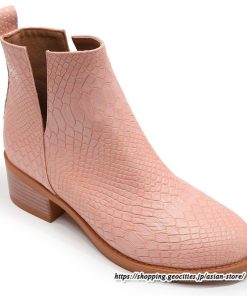 ショートブーツ | 大きいサイズ26.5cm レディース 上品 ブーツ 秋冬 春 チャンキーヒール 太ヒール シンプル ミドルヒール ブーティー 大人 スリッポン 黒ブーツ