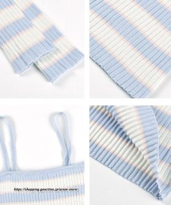 カーディガン | ニットワンピース リブニット トップス キャミワンピース ボーダー ニット 長袖 タイト ニットワンピース スリム セクシー 20代