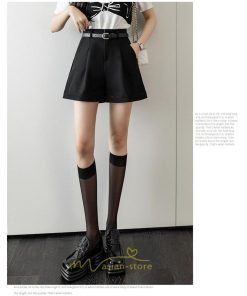 ショートパンツ | パンツ 無地 ベルト 美脚 カジュアル シンプル レディース 春 夏 ベルト付ボトムス お出かけ 日常 ズボン ゆったり 短パン