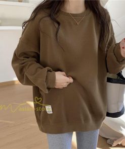 パーカー | トレーナー レディース シンプル 秋冬コーデ 長袖トレナー タグ 可愛い トップス 丸首 20代 30代 フリーサイズ ゆったり 体型カバー 40代 50代 Tシャツ