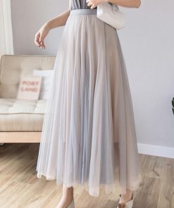 ロングスカート | チュールスカート ロング ふんわり 夏