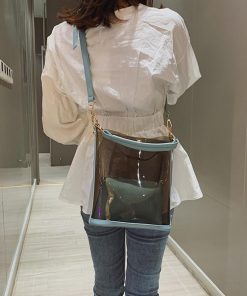 ショルダーバッグ | トートバッグ 斜めがけバッグ 2点セット ポーチ付き レディース クリアバッグ おしゃれ ビニールバッグ 大容量