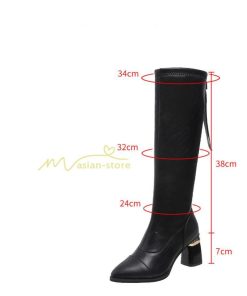 ロングブーツ | ブーツ ヒール カジュアル レディース 靴 シューズ お出かけ 秋冬 ロング丈ブーツ ジョッキーブーツ 春秋冬 美脚 黒靴 太ヒール 大人