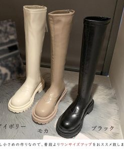 ニーハイブーツ | ロングブーツ レディース 厚底ブーツ韓国