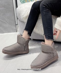 ブーツ | ムートンレディース 靴 スノーシューズ ショートもこもこ ボア シューズ 秋冬 あったか 歩きやすい 防寒 2022新作 シューズ