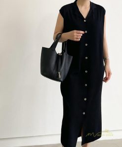 ノースリーブ | ワンピース 夏 春 レディース カジュアル 30代 20代 ロング かわいい マキシ 無地 マキシワンピース ワンピ マキシワンピ 春夏 シンプル ボタン
